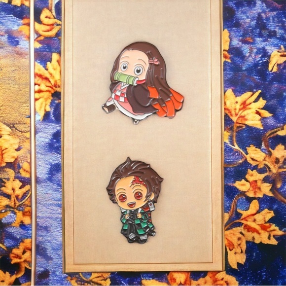 Demon Slayer Anime Character Enamel Pin Nezuko & Tanjior - Picture 1 of 2